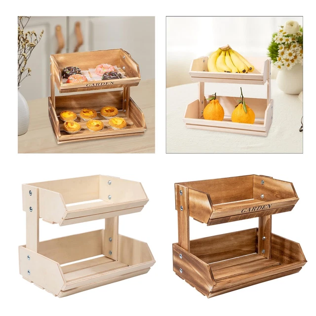 FytStycale Étagère à Fruits 3 Niveaux Blanc – Grand Support Comptoir Élégant Pour Fruits, Légumes & Snacks