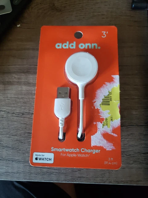 Add Onn Smartwatch Charger WAAWHT100010824 3' White