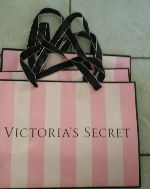 LOT OF 3 Victoria's Secret Large 12 x 16 Gift Tote shopping bags