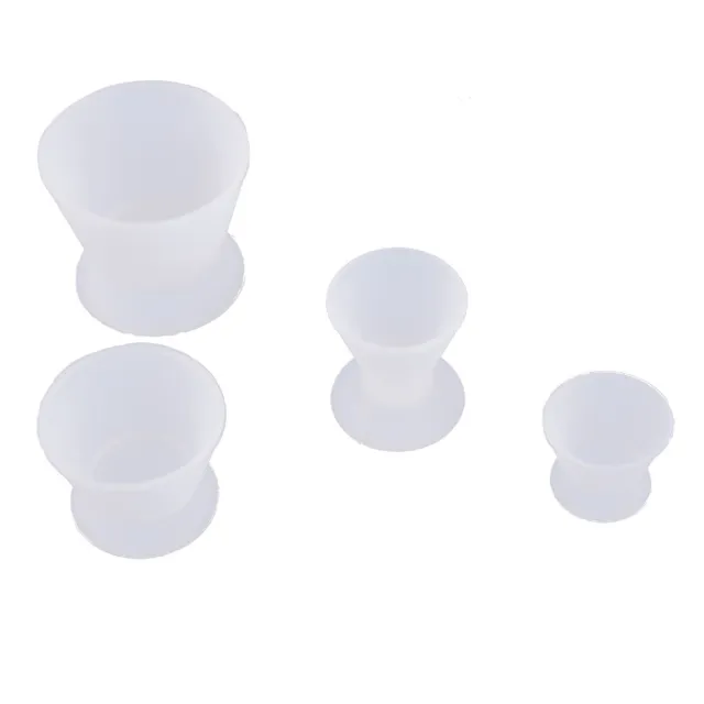 4 Pcs/Set Silicone Flexible Dental Lab Non-Stick Dappen Dish Mixing Bowl Cup