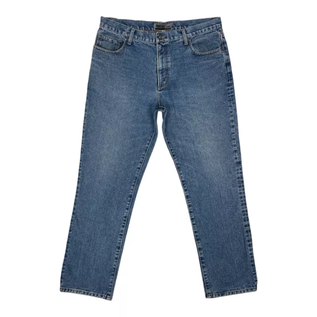 Lee Riders Mens Jeans W36 L31 Blue Cotton Twill Regular Straight Mid Rise Denim