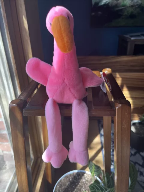 1995 Ty Beanie Baby Pinky FLAMINGO Excellent Condition Retired ULTRA RARE