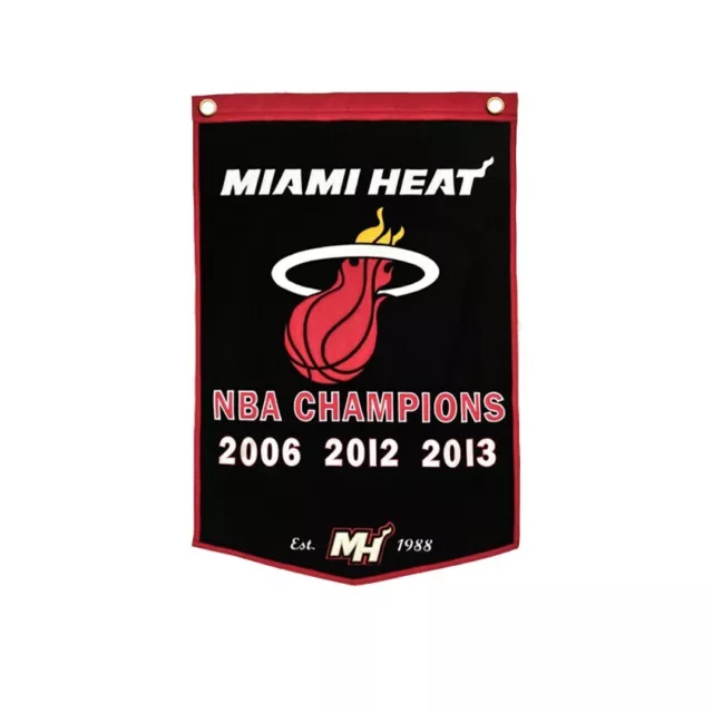 Miami Heat NBA Champions Banner Flag 3*5 FT Basketball Dwyane Wade LeBron James