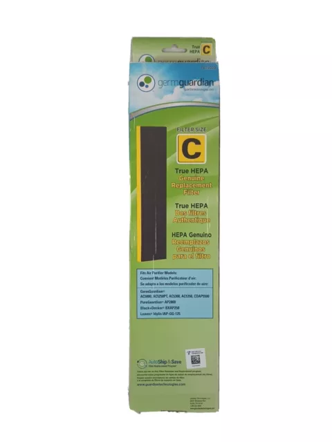 GermGuardian Air Purifier Filter FLT5000 GENUINE HEPA Replacement Filter Size C
