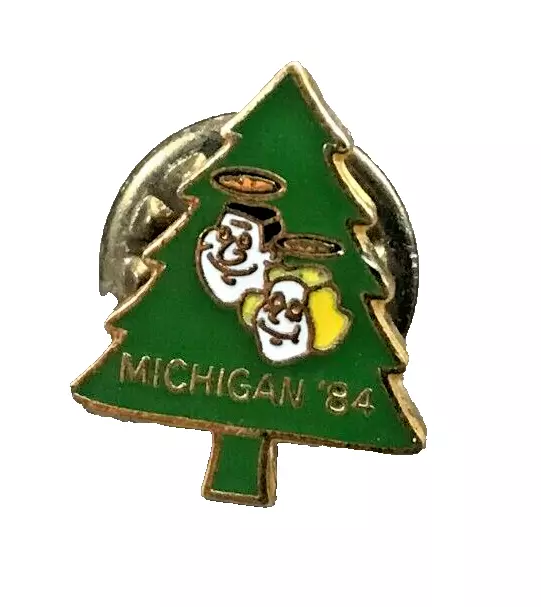 Michigan '84 Green Pine Tree Small Lapel Hat Jacket Vest Backpack Souvenir Pin