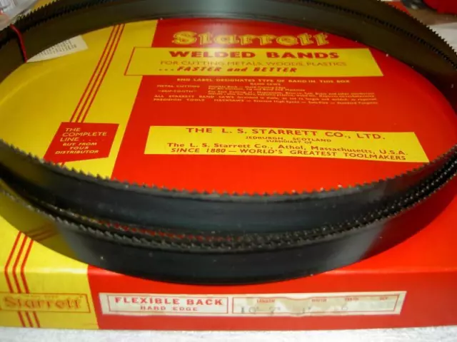 STARRETT BANDSAW BLADE 127" x 1" WIDE x 6 TEETH RAKER FLEXIBLE BACK HARD EDGE