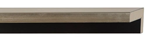 Canvas Floater Frame Moulding (Wood) 18Ft Bundle - Contemporary Silver Finish -