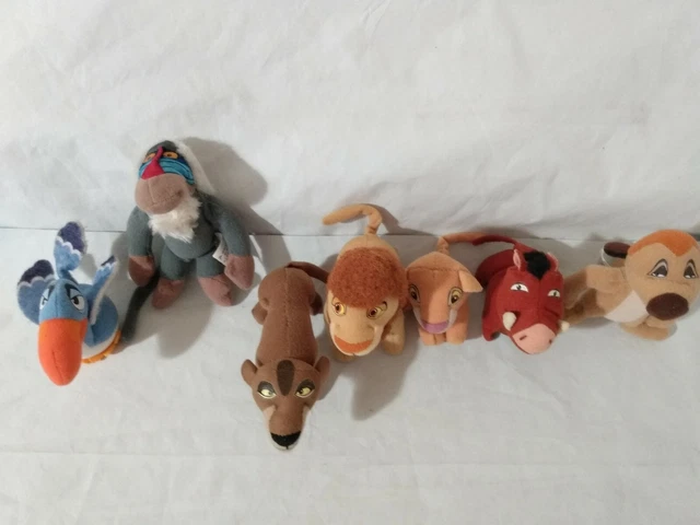 Mcdonalds 7 Toys Disney Lion King Happy Meal 1998 Movie staffed animals for kids