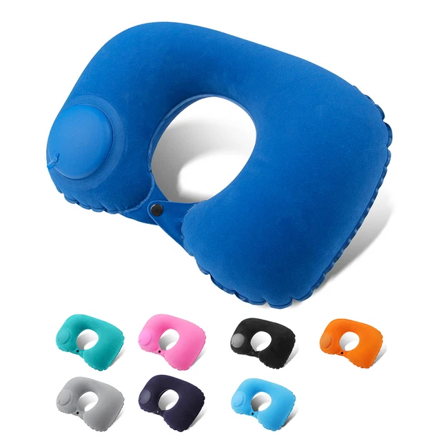 Travel Neck Pillow Head Support Inflatable U Shaped Neck Pillows Soft Cushion