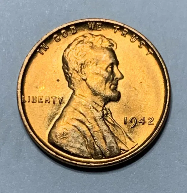 (BU Red Gem) 1942  Lincoln Wheat Penny Cent  Ch Superb Looking Coin