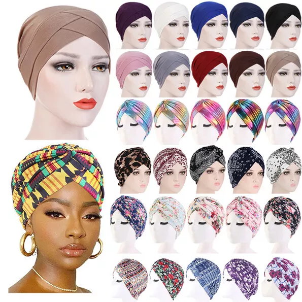 Donne Musulmane Turbante Cappello Fiore Cancro Chemio Perdita Di Capelli ☆ 2