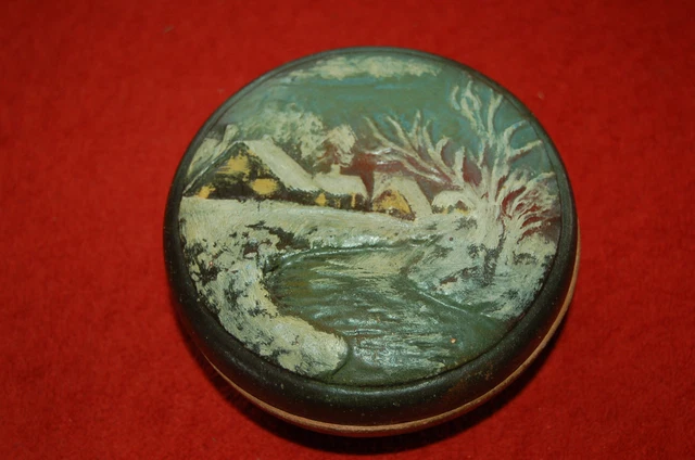 Broche Ancienne Peinte - Modèle Peinture (réf 9-39/1) - Occasion - Bijou Vintage à Collectionner