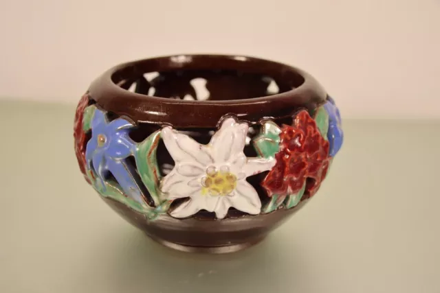 Liezen Austria Keramik Schale Durchbrucharbeit