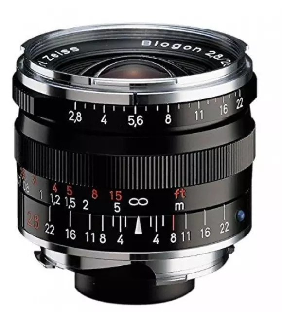 Carl Zeiss Biogon T 28mm f2.8 ZM Objektiv Schwarz Leica M Mount Manueller Fokus