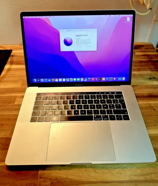 Apple MacBook Pro 15''  2018 Retina (512Go , Intel Core i7 2,6Ghz8th, 16Go Ram)
