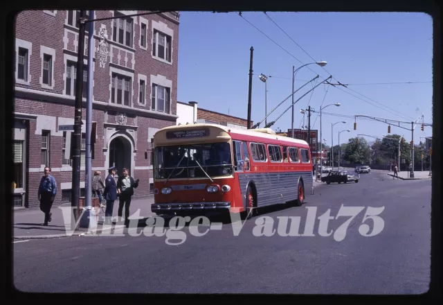 Original Slide Trolley Bus 9213 Ttc Toronto Mbta Boston Kodachrome 1971