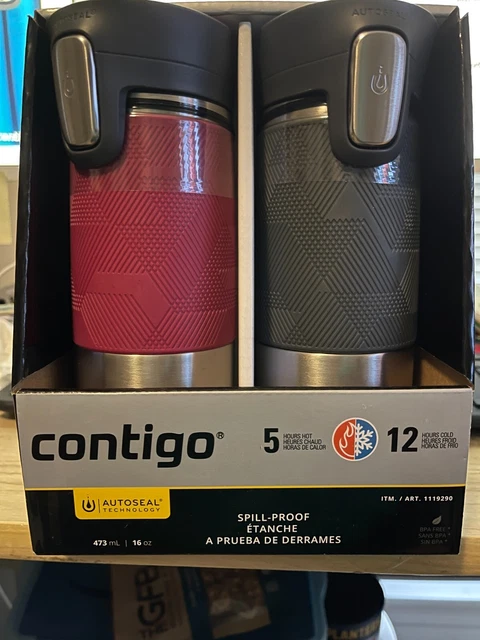 Contigo Autoseal Spill-Proof Thermal Travel Mug 2 Pack Stainless Steel