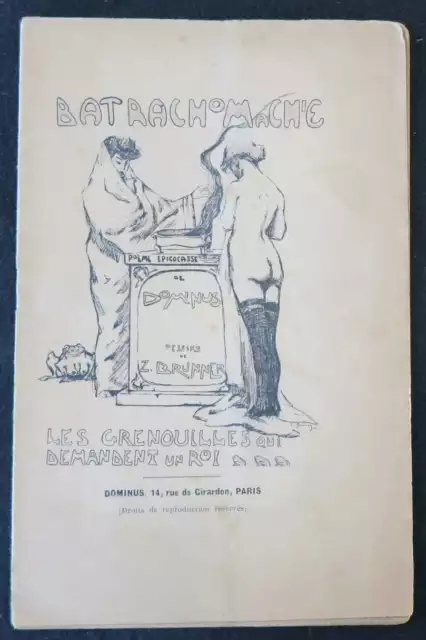 Programme BATRACHOMACHIE poème épicocasse de DOMINUS par BRUNNER curiosa