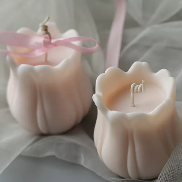 Molde para velas de silicona de tulipán para jabón de flores hágalo usted mismo aromaterapia molde para velas VM
