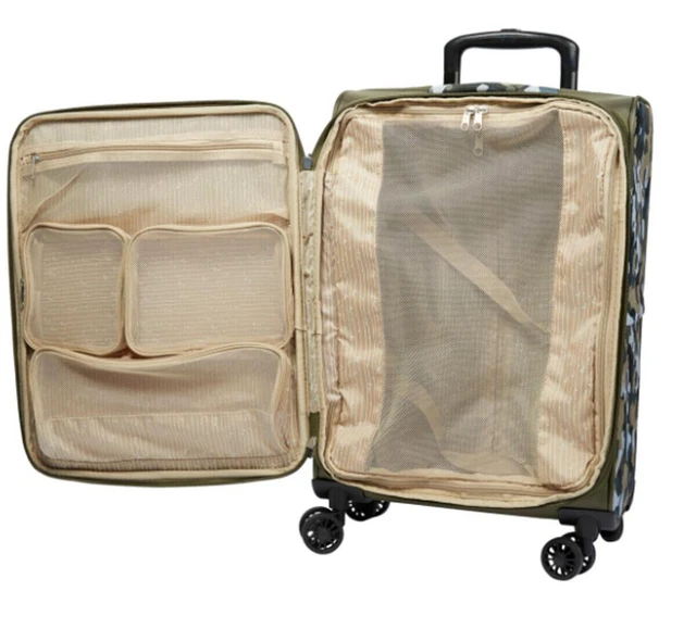 Samantha Brown 26"  Upright Spinner Travel Luggage ~ Olive Geo Camo  NWTS! 3
