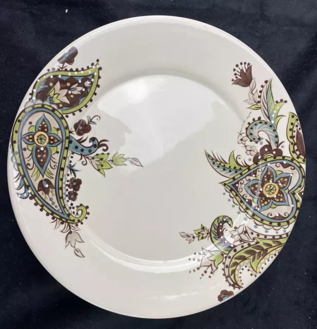 ANGELA Paisley Floral Round Dinner Plates by Tabletops Gallery set of 4
