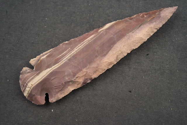 5.1" Flint Spearhead Ohio Collection Spear Point Knife Blade Arrowhead 449