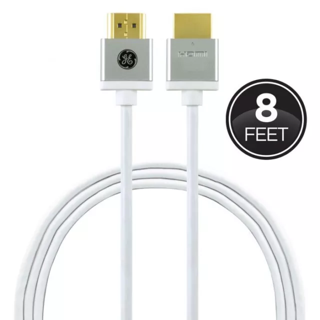 GE 33510 UltraPro Premium 8 Ft. High-Speed 4K UltraHD HDMI Cable