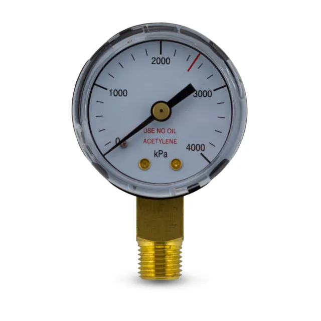 Low Pressure Gauge 250KPA for Acetylene Regulator - Flow Meter - Fuel - OXY