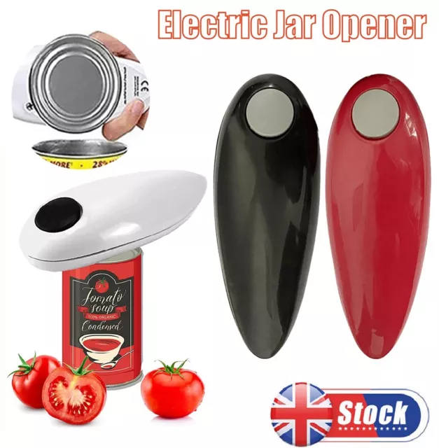 AUTOMETIC TIN CAN OPENER Portable ONE TOUCH ELECTRIC Kitchen Can Jar Opener