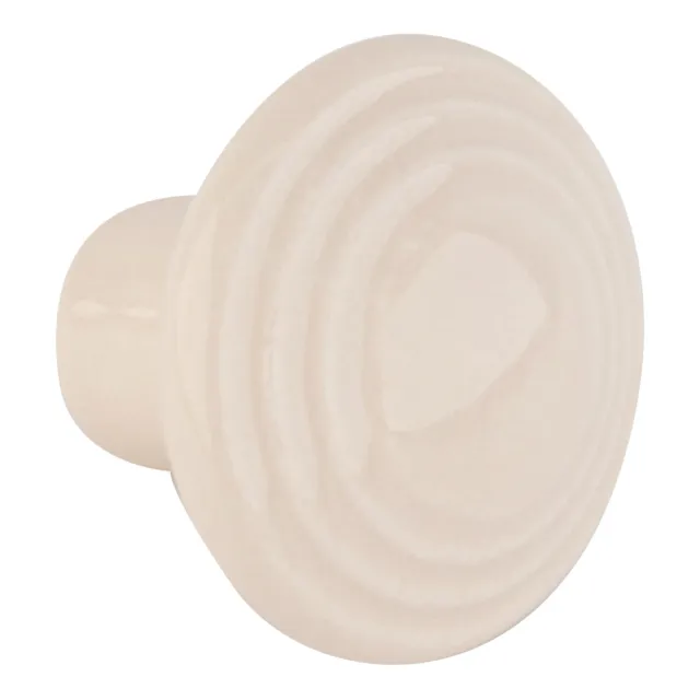 Almond Ceramic Mushroom Cabinet Knob 1-3/8" Diameter  - pack of 5