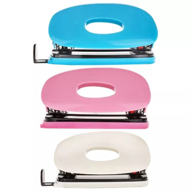 Mini 2 Hole Puncher Hole Size 0.24" 20 Sheets Capacity Skid-Resistant Base