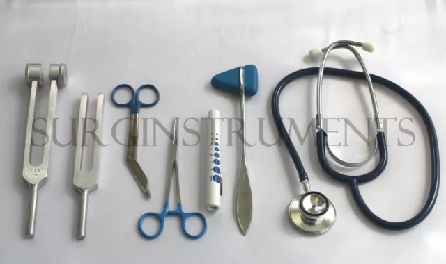 7 Piece BLUE Medical Kit EMT Nursing Surgical EMS Student Paramedic HOLIDAY GIFT