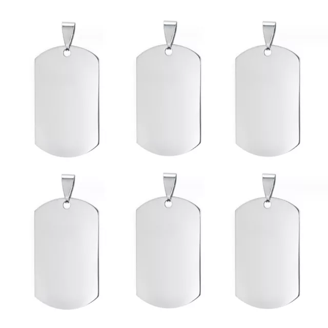 Stainless Steel Engraved Blank Tag Rectangle Metal Tags DIY Jewelry 10PCS 20PCS