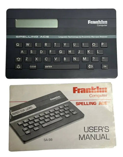 Franklin Computer Spelling Ace SA-98 English Spell Checker Tested Works 1988