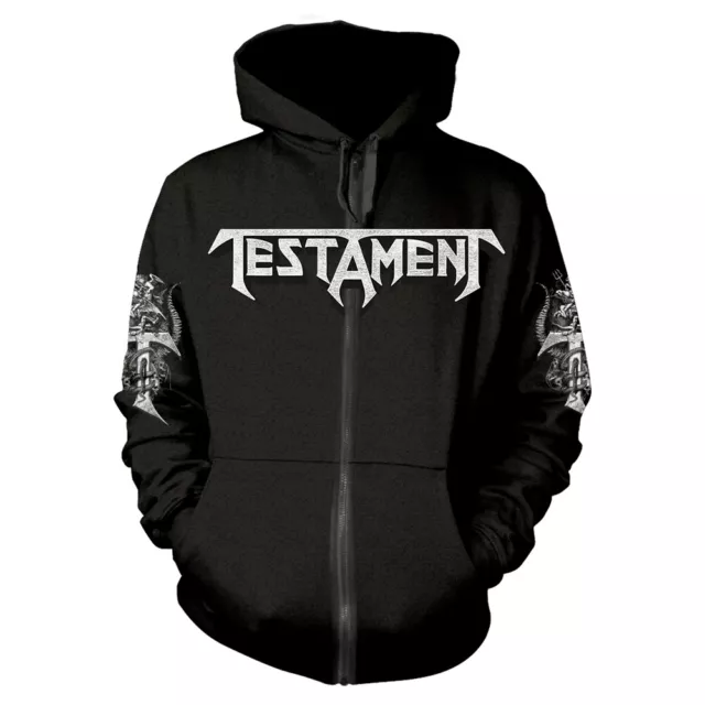 Testament 'Pitchfork Horns' Zip Hoodie - NEW OFFICIAL hooded sweatshirt