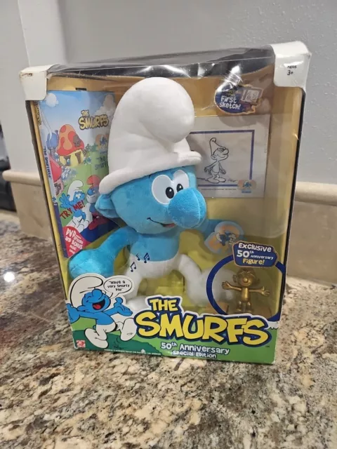 2008 The Smurfs 50th Anniversary Special Edition Plush, DVD  Figure