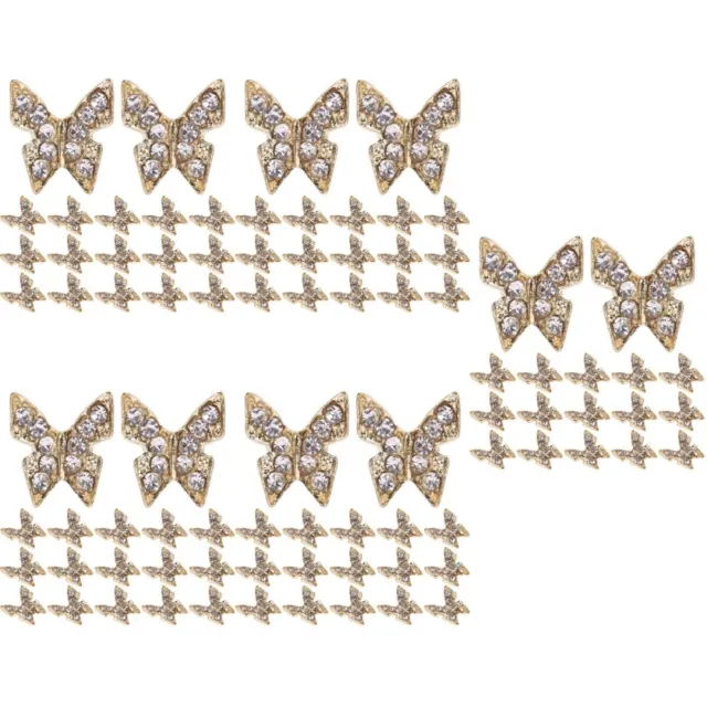 100 piezas delicadas decoración de mariposas accesorios para uñas gemas para uñas moda