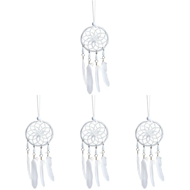 4x Arreglo Colgante Pared Suave Pluma Creativa Diseño Adorno Para Decoración