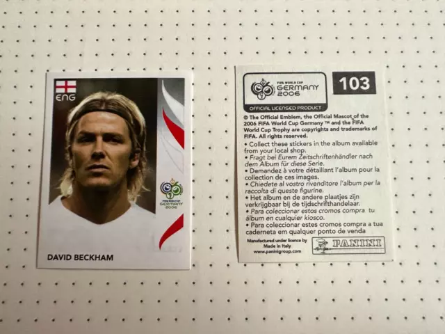 Panini World Cup Germany 2006 - 103 Beckham - WM WC 06