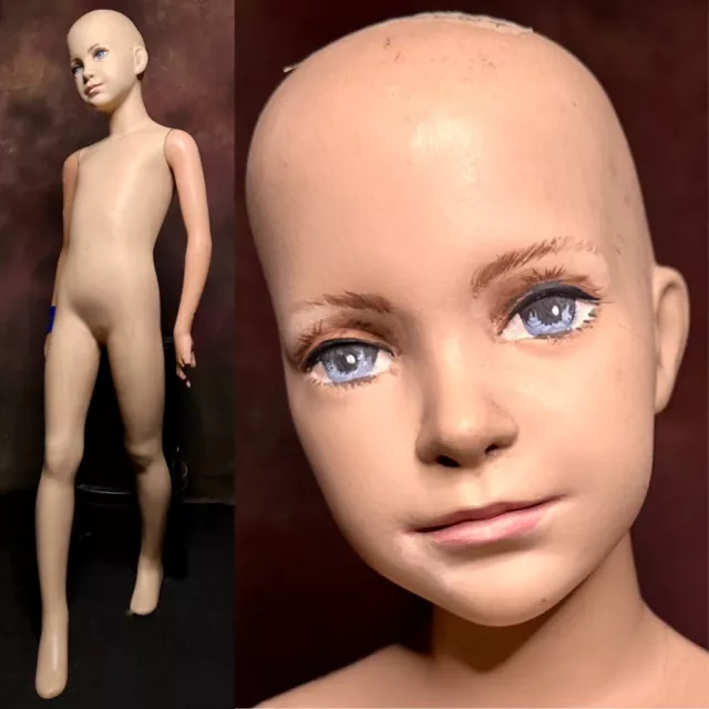 Vintage 60s Realistic 5 6 7 Year Old Child Boy Girl Full Life Size Mannequin