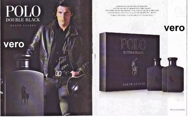 print ad Ralph Lauren POLO BLACK PARFUM COLOGNE open + sniff NACHO FIGUERAS 2006