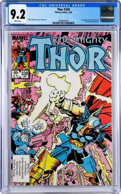 Thor #339 CGC 9.2 (Jan 1984, Marvel) Simonson, Beta Ray Bill, 1st Stormbreaker