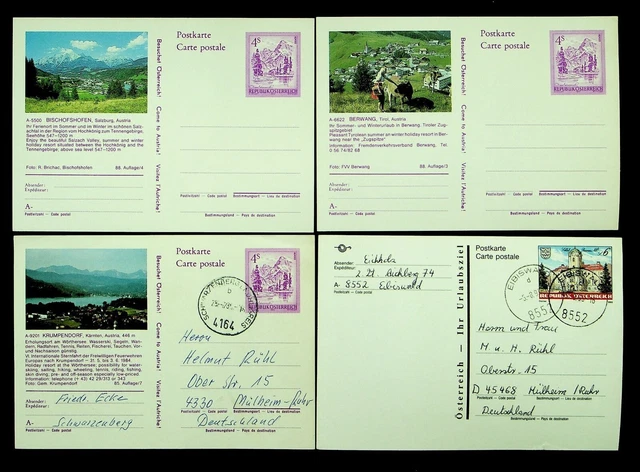 Österreich Berwang Bischofhofen 2 Ungebraucht PC + 1995 2 Postal Karten Sich