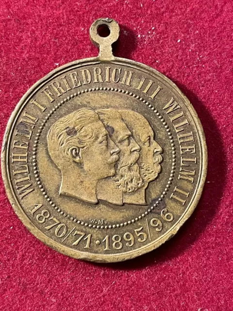 Preußen: Medaille zum 25-jährigen Bestehen des Kaiserreichs von 1871/1896 an Öse