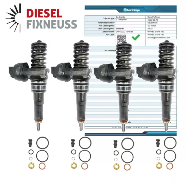 4xBosch Injecteur Pompe Buse Unité Pde 0414720039 038130073AL VAG 1,9TDi Axr Arl