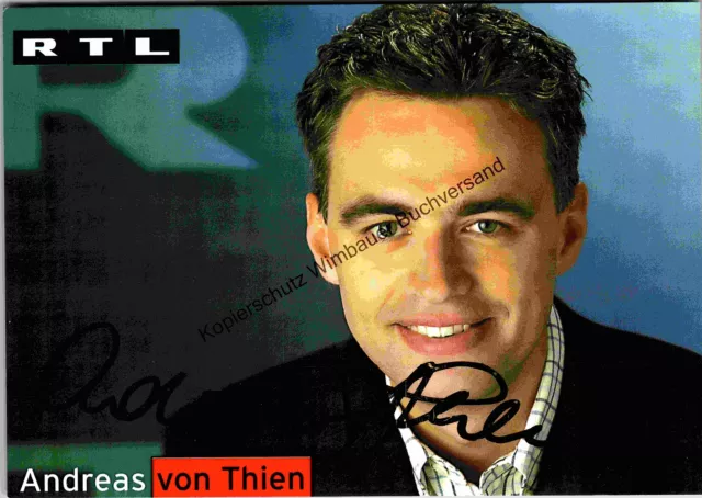 Original Autogramm Andreas von Thien RTL /// Autograph signiert signed signee Th