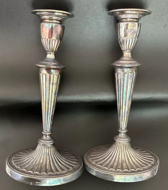 Antique England Silver Candle Holders Candlesticks Candelabras Hallmarked 11,25"