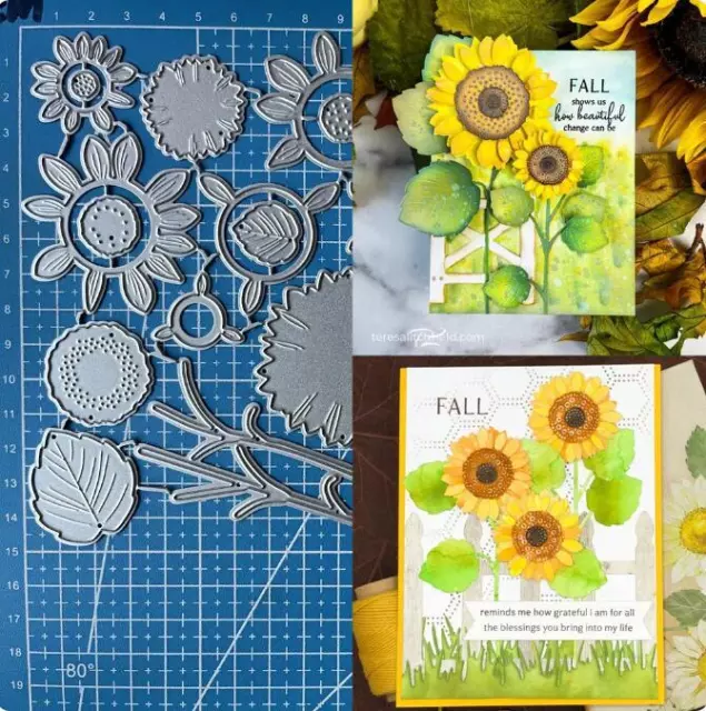 Sonnenblume Metal Cutting Dies Scrapbooking Stanzschablone Karten Handwerk DIY