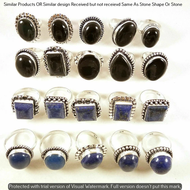 Lapis Lazuli 25 Piece Wholesale Ring Lots 925 Sterling Silver Ring NRL-2502