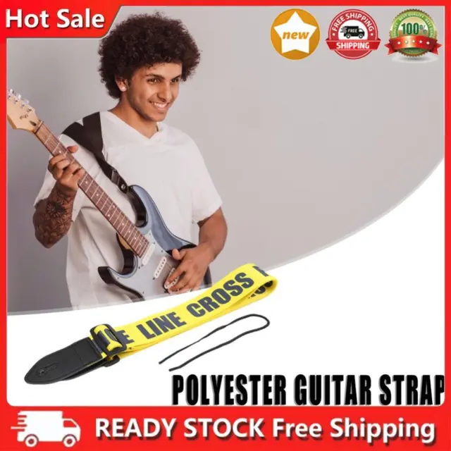 Guitar Strap Belt for Acoustic Electric Guitar Instrument Parts (Yellow)